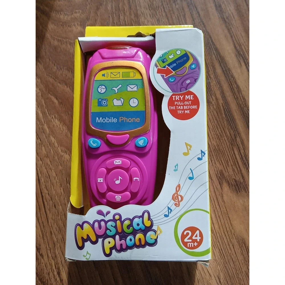 Musical Phone Toy For Toddler 24 Mo+ Push Buttons Makes Different Sounds New